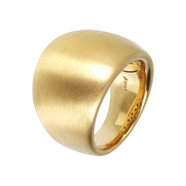 Satin Graduated 18KT Gold Plated Band Ring