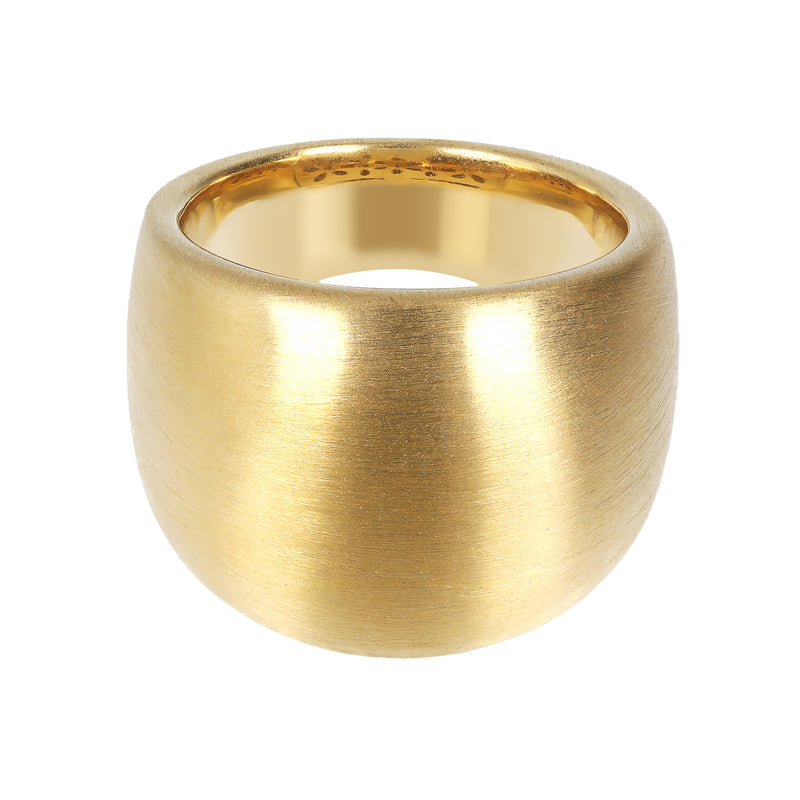 Satin Graduated 18KT Gold Plated Band Ring