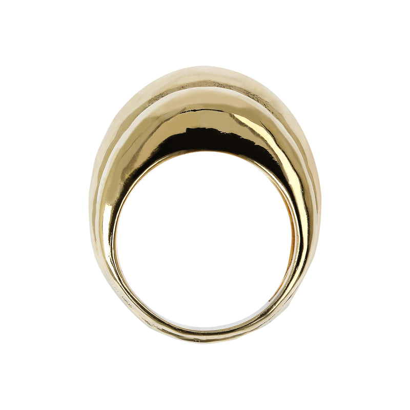 Dune Hammmered 18KT Gold Plated Ring