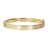 18KT Gold Plated Greek Fret Bangle