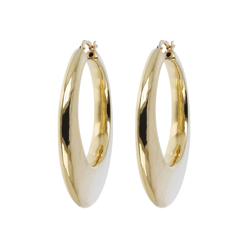 Hammered Electroformed 18KT Gold Plated Hoops