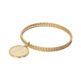 Shiny 18KT Gold Plated Charm Bracelet