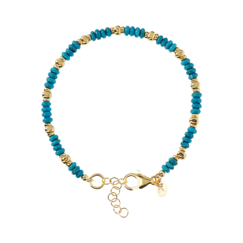 Turquoise Bracelet In 18KT Gold Plated