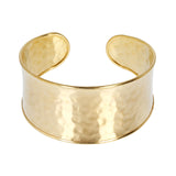 Yellow 18KT Gold Plated Hammered Bangle