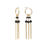 18KT Gold Plated Drop Earrings With Genuine Stone