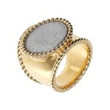 Band Ring With Coin