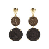 Drop Earrings With Antique Coins