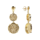 Drop Earrings With Antique Coins