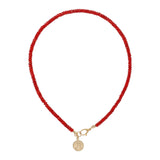 Necklace with Stones and Coin Pendant