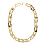 Flat Rectangular Mesh Necklace and Stone Closure